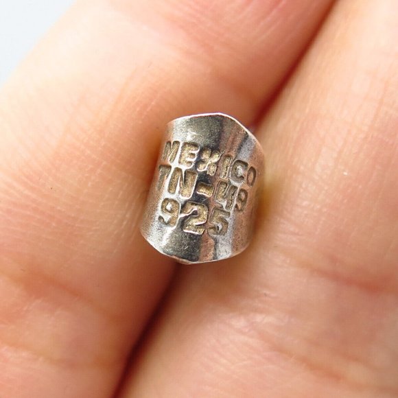 Handcrafted Silver Textured Necklace - Picture 5 of 5